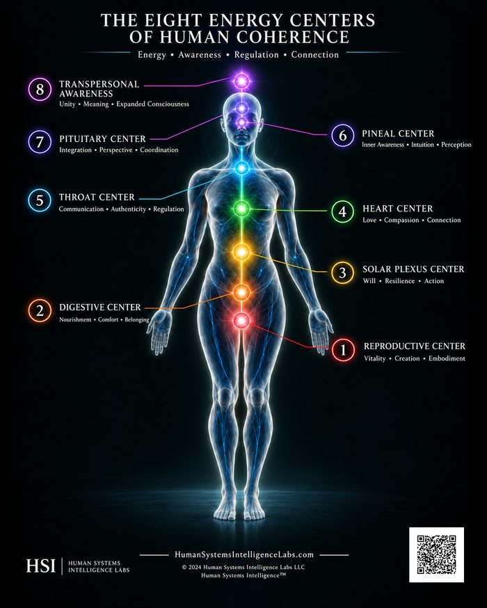 The Eight Energy Centers — gallery black edition